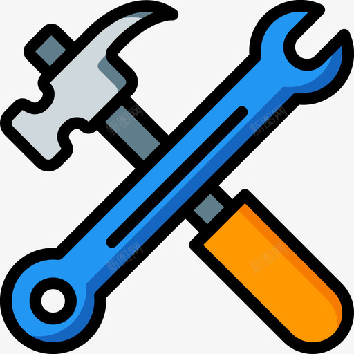 工具工业40线颜色图标svg_新图网 https://ixintu.com 工业40 工具 线颜色