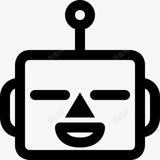 可爱机器人满意化身表情符号图标svg_新图网 https://ixintu.com 化身 可爱机器人满意 开心 机器 表情符号