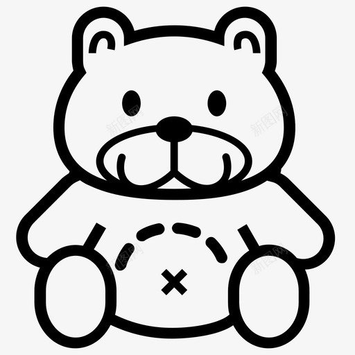 泰迪毛毡毛绒图标svg_新图网 https://ixintu.com 情人节 毛毡 毛绒 泰迪 玩具 礼物