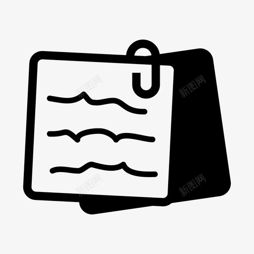 便笺留言提醒图标svg_新图网 https://ixintu.com 便笺 办公室第1部分 提醒 留言