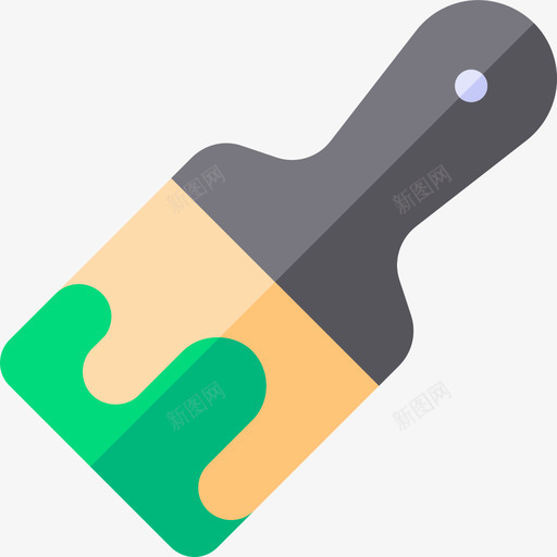 油漆刷工具箱3扁平图标svg_新图网 https://ixintu.com 工具箱3 扁平 油漆刷