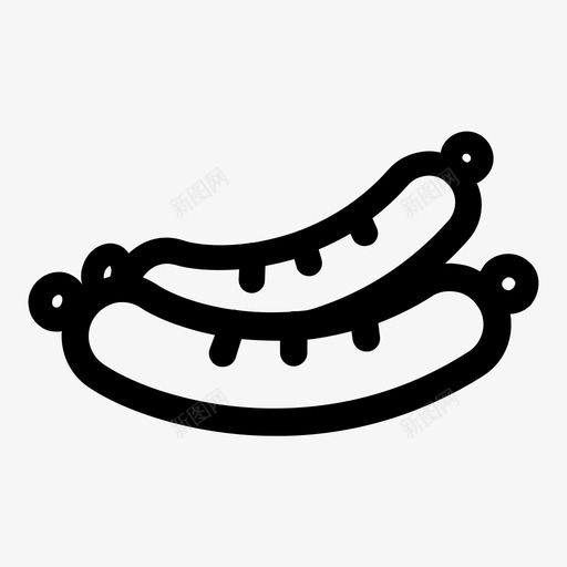 香肠法兰克福香肠热狗图标svg_新图网 https://ixintu.com 法兰克福香肠 热狗 香肠