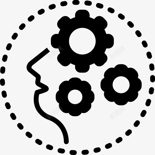 痴呆症暴躁疯狂图标svg_新图网 https://ixintu.com 反常 暴躁 疯狂 痴呆症 退缩