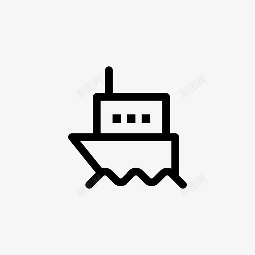 船舶海运运输图标svg_新图网 https://ixintu.com 旅行 海运 船舶 运输