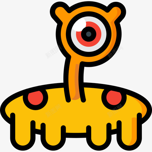 独眼巨人怪物10直线颜色图标svg_新图网 https://ixintu.com 怪物10 独眼巨人 直线颜色