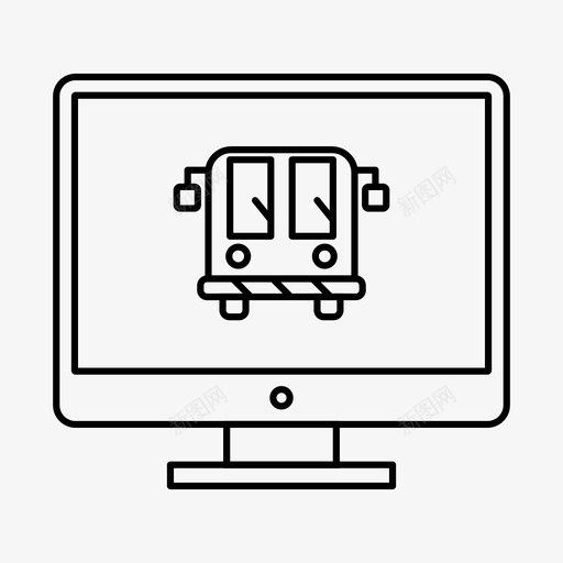机场巴士液晶显示器交通工具图标svg_新图网 https://ixintu.com 交通工具 旅行 机场巴士 液晶显示器