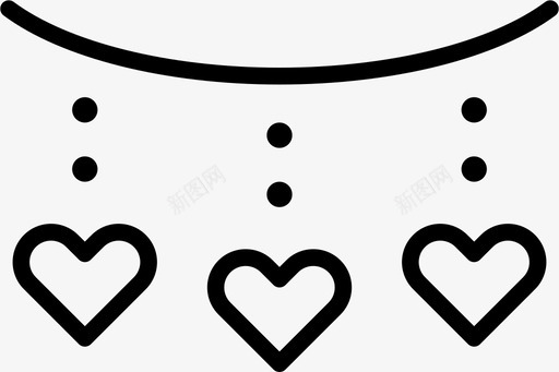 心形装饰情人节图标svg_新图网 https://ixintu.com 天天瘦 婚礼 心形 情人节 装饰