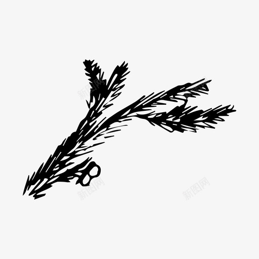 云杉枝圣诞树冷杉图标svg_新图网 https://ixintu.com 云杉枝 儿童绘画 冷杉 圣诞树 松树