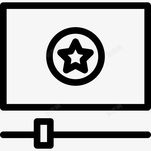 视频播放器多媒体32线性图标svg_新图网 https://ixintu.com 多媒体32 线性 视频播放器