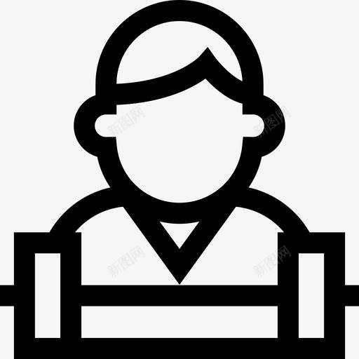 举重体育化身6直线型图标svg_新图网 https://ixintu.com 举重 体育化身6 直线型