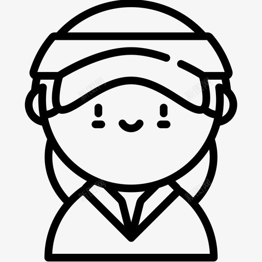 高尔夫球手体育头像7直线型图标svg_新图网 https://ixintu.com 体育头像7 直线型 高尔夫球手
