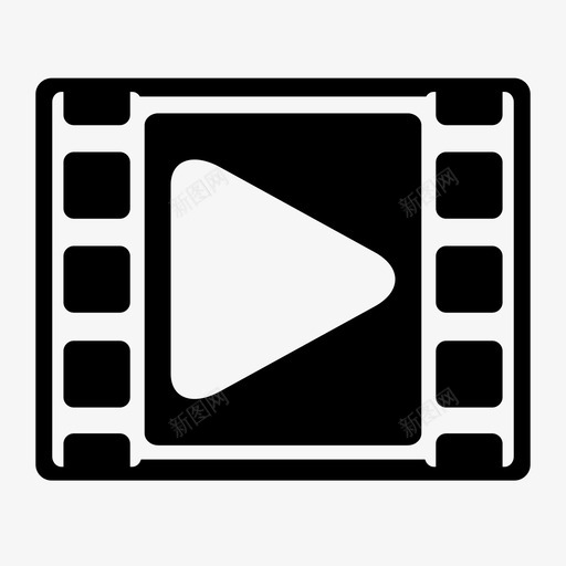 电影播放大片娱乐图标svg_新图网 https://ixintu.com 大片 娱乐 流媒体 电影播放 视频