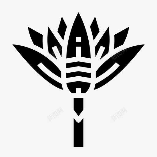 莲花花花园图标svg_新图网 https://ixintu.com 埃及实心 花 花园 莲花
