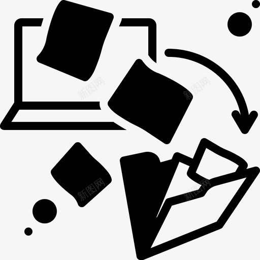 去物质化文件传输集成图标svg_新图网 https://ixintu.com 去物质化 文件传输 集成
