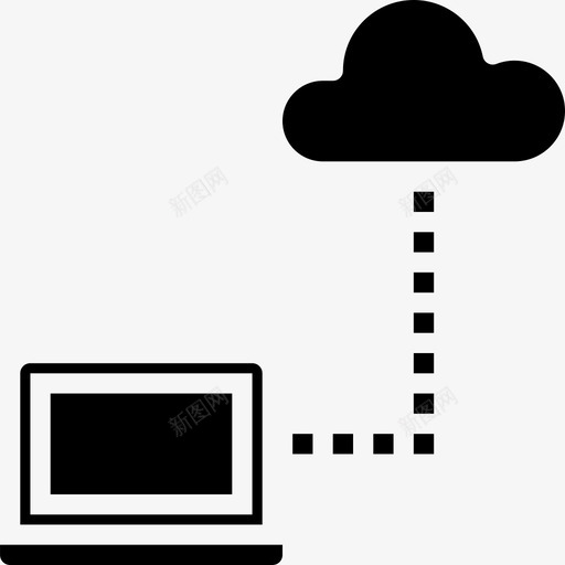 云计算通信网络4填充图标svg_新图网 https://ixintu.com 云计算 填充 通信网络4