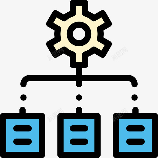 网络工程5线颜色图标svg_新图网 https://ixintu.com 工程5 线颜色 网络