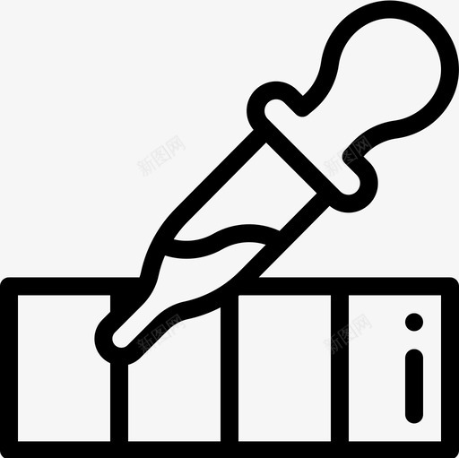 吸管工具艺术16线性图标svg_新图网 https://ixintu.com 吸管工具 线性 艺术设计16