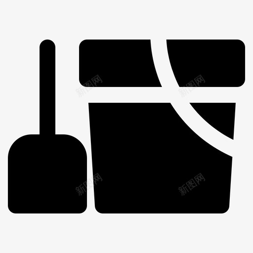沙桶海滩童年图标svg_新图网 https://ixintu.com 儿童 儿童和玩具字形 沙桶 海滩 玩具 童年