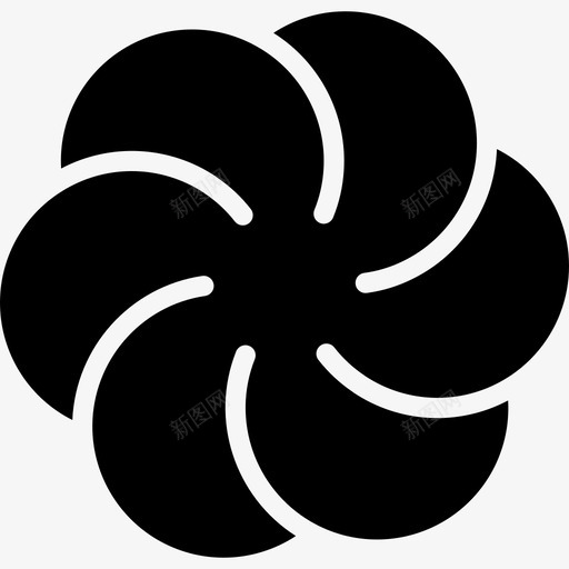 漩涡物理7填充图标svg_新图网 https://ixintu.com 填充 漩涡 物理7