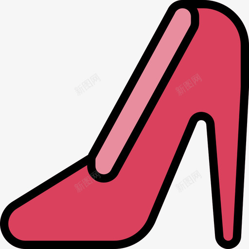 高跟鞋婚礼74直线颜色图标svg_新图网 https://ixintu.com 婚礼74 直线颜色 高跟鞋