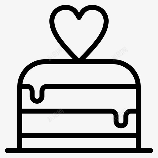 爱情蛋糕约会情人节图标svg_新图网 https://ixintu.com 情人节 爱情约会线 爱情蛋糕 约会