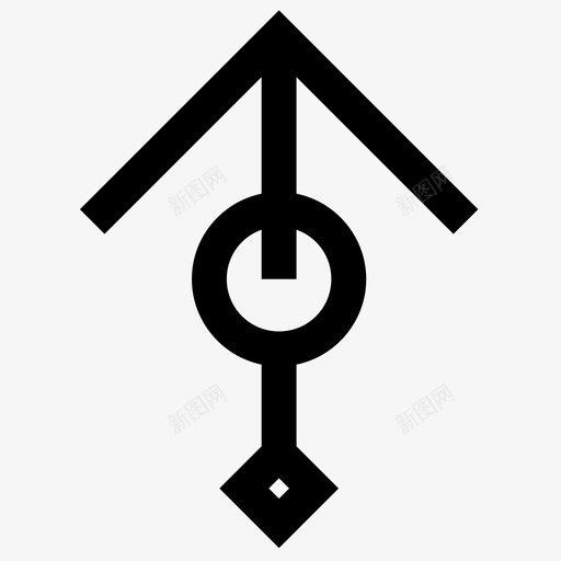 向上箭头指针顶部图标svg_新图网 https://ixintu.com 向上箭头 指针 顶部