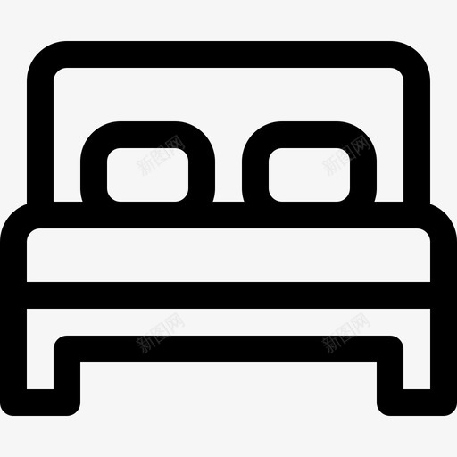 床旅行app16直线型图标svg_新图网 https://ixintu.com 床 旅行app16 直线型