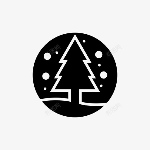 地球仪圣诞节雪图标svg_新图网 https://ixintu.com 冬天 冬天雕文 圣诞节 地球仪 树 雪