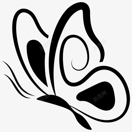 飞蝶蝴蝶图案蝴蝶符号图标svg_新图网 https://ixintu.com 恶魔 纹身 蝴蝶图案 蝴蝶符号 蝴蝶符号雕文图标 飞蝶