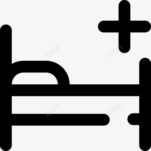 41号医院病床轮廓图标svg_新图网 https://ixintu.com 41号医院病床 轮廓