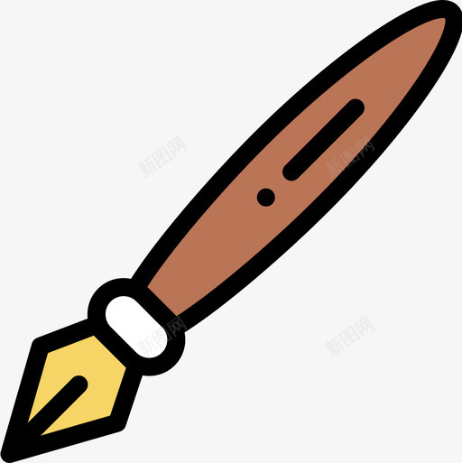 钢笔艺术工作室9线性颜色图标svg_新图网 https://ixintu.com 线性颜色 艺术工作室9 钢笔