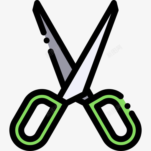 剪刀文具和办公室6线性颜色图标svg_新图网 https://ixintu.com 剪刀 文具和办公室6 线性颜色