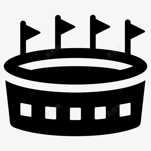 体育场竞技场足球场图标svg_新图网 https://ixintu.com 体育场 竞技场 足球场 运动场