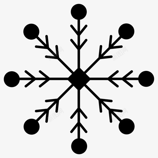 雪花庆祝圣诞节图标svg_新图网 https://ixintu.com 圣诞节 庆祝 雪花