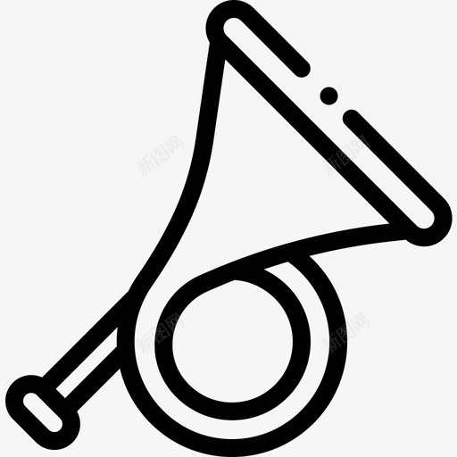 法国号角嘉年华17直线型图标svg_新图网 https://ixintu.com 嘉年华17 法国号角 直线型