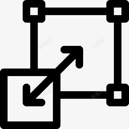 伸展响应式19线性图标svg_新图网 https://ixintu.com 伸展 响应式设计19 线性