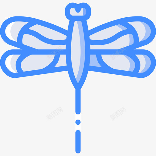 蜻蜓自然51蓝色图标svg_新图网 https://ixintu.com 自然51 蓝色 蜻蜓