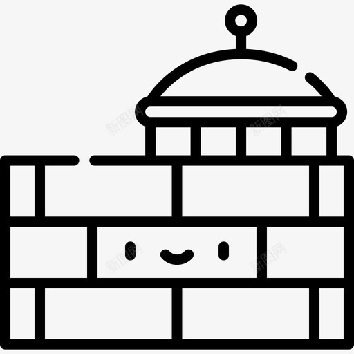 耶路撒冷地标古迹8直线图标svg_新图网 https://ixintu.com 地标古迹8 直线 耶路撒冷