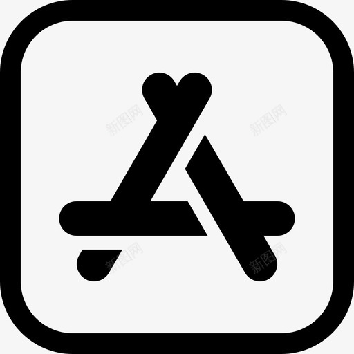 应用商店苹果logos6线性图标svg_新图网 https://ixintu.com 应用商店 线性 苹果logos6