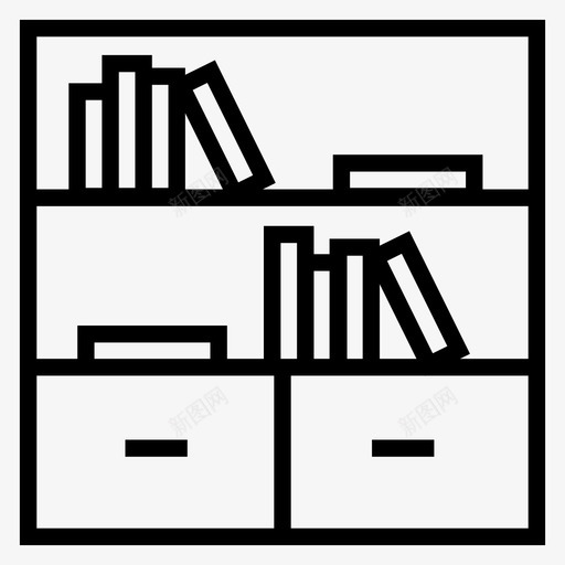 书架家具图书馆图标svg_新图网 https://ixintu.com 书架 图书馆 家具