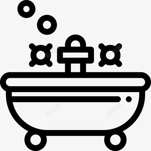 浴室水疗和桑拿2间线性图标svg_新图网 https://ixintu.com 水疗和桑拿2间 浴室 线性