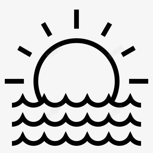 太阳季节符号图标svg_新图网 https://ixintu.com 天气 天气符号 天气预报 太阳 季节 温度 符号