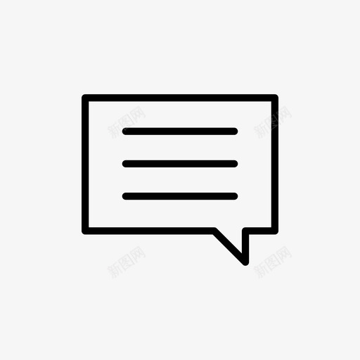 信息聊天在线聊天图标svg_新图网 https://ixintu.com 信息 在线聊天 简单的线图标 聊天 语音泡泡