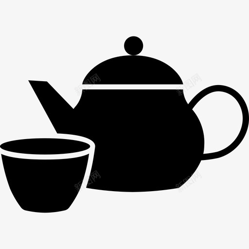 茶饮料杯子图标svg_新图网 https://ixintu.com 中国新年图标 杯子 热的 茶 饮料
