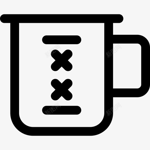 杯子厨房工具7线状图标svg_新图网 https://ixintu.com 厨房工具7 杯子 线状