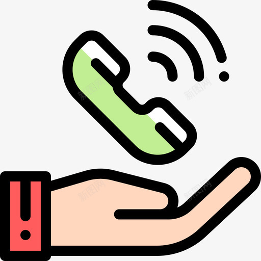 电话呼叫呼叫中心5线性颜色图标svg_新图网 https://ixintu.com 呼叫中心5 电话呼叫 线性颜色