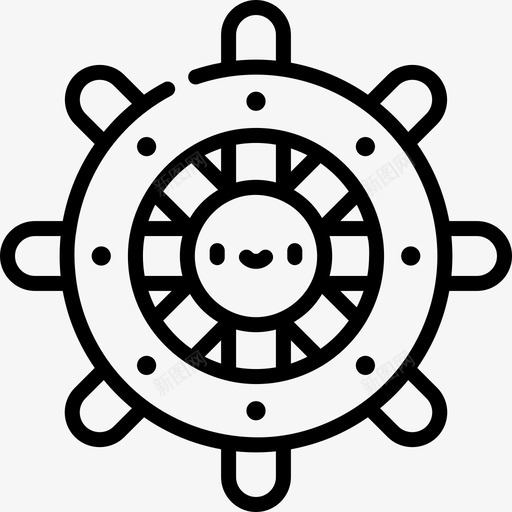 方向舵团队合作34直线型图标svg_新图网 https://ixintu.com 团队合作34 方向舵 直线型