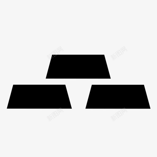 砖块金块黄金图标svg_新图网 https://ixintu.com 砖块 金块 黄金