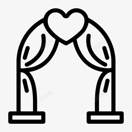 婚礼拱门装饰派对图标svg_新图网 https://ixintu.com 婚礼和派对 婚礼拱门 派对 爱情拱门 装饰