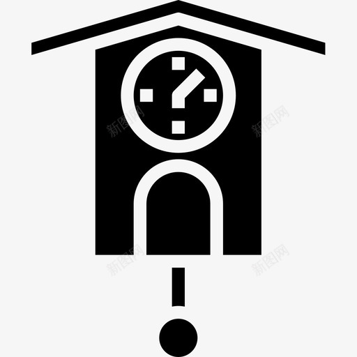 布谷鸟钟家具94填充图标svg_新图网 https://ixintu.com 填充 家具94 布谷鸟钟
